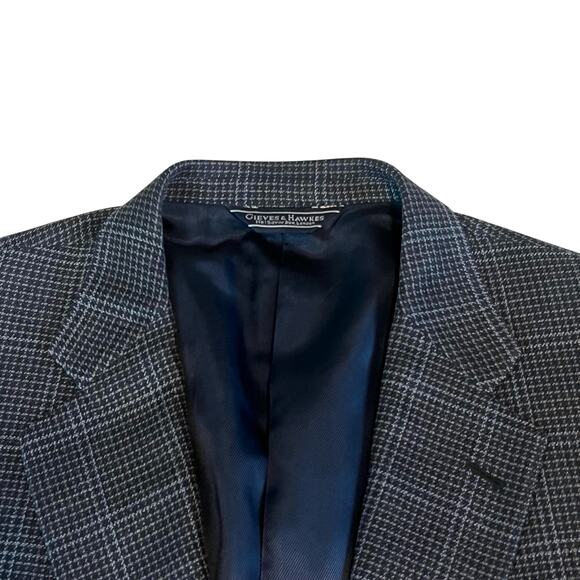 Gieves & Hawkes Saville Row Silk & Wool Blazer Sport Coat 2-Button Jacket Sz 44L - Picture 3 of 11